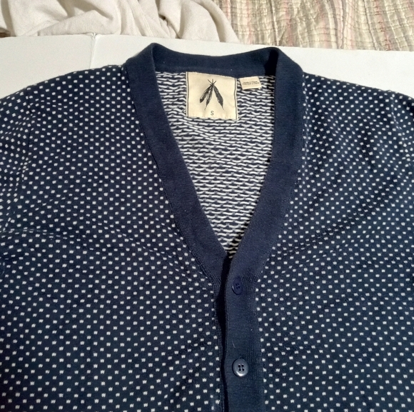 ๐ MEN'S CARDIGAN KNIT SWEATER SIZE SMALL CLOTHES BUTTON FRONT COTTON - Picture 2 of 9